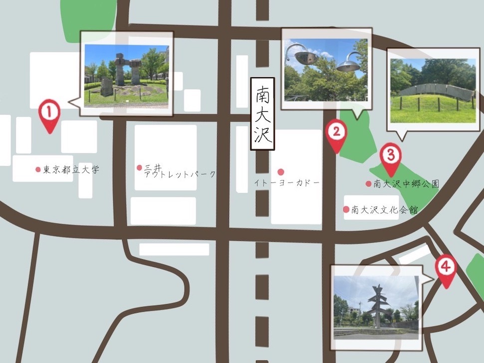 南大沢のマップ