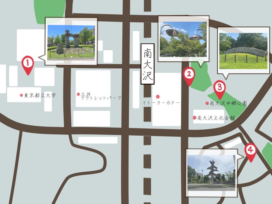 南大沢のマップ